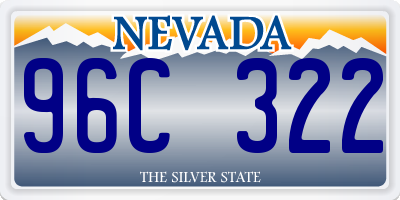 NV license plate 96C322