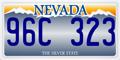 NV license plate 96C323