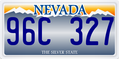 NV license plate 96C327