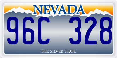 NV license plate 96C328