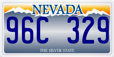 NV license plate 96C329