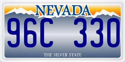 NV license plate 96C330