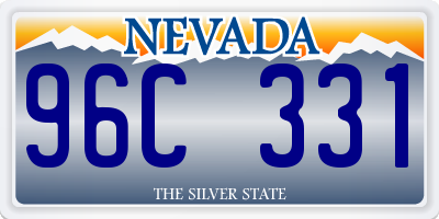 NV license plate 96C331