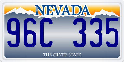 NV license plate 96C335