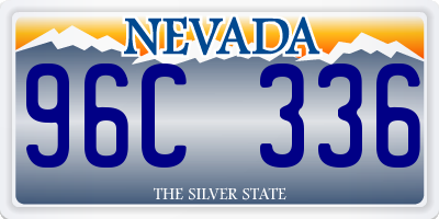 NV license plate 96C336