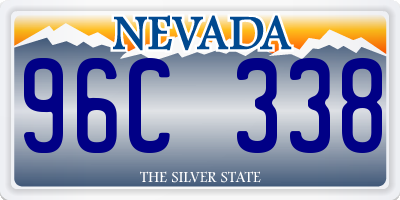 NV license plate 96C338