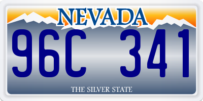 NV license plate 96C341