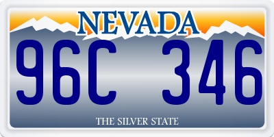 NV license plate 96C346