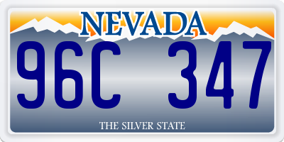 NV license plate 96C347