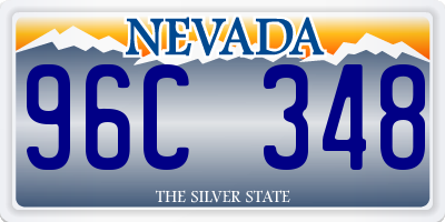 NV license plate 96C348