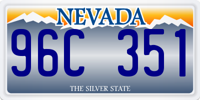 NV license plate 96C351