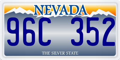 NV license plate 96C352