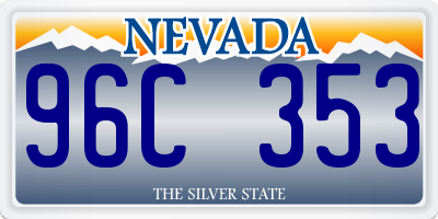 NV license plate 96C353