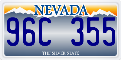 NV license plate 96C355