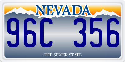 NV license plate 96C356