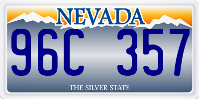 NV license plate 96C357