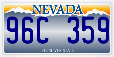 NV license plate 96C359