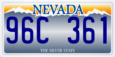 NV license plate 96C361