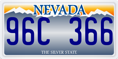 NV license plate 96C366