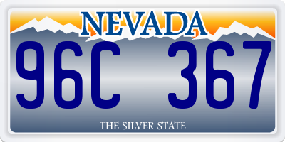 NV license plate 96C367