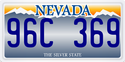 NV license plate 96C369