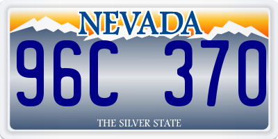 NV license plate 96C370