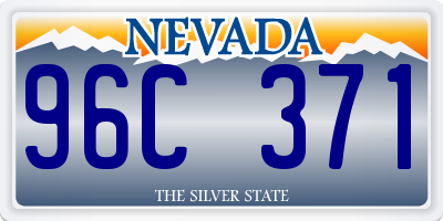 NV license plate 96C371