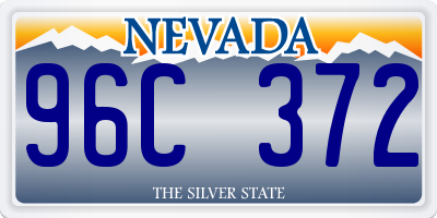 NV license plate 96C372