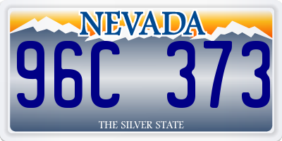 NV license plate 96C373