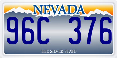 NV license plate 96C376