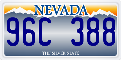 NV license plate 96C388