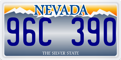 NV license plate 96C390