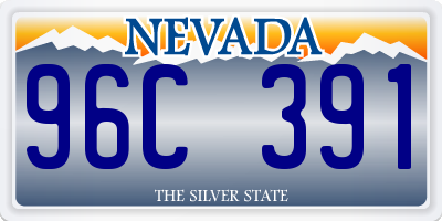 NV license plate 96C391