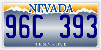 NV license plate 96C393