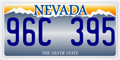 NV license plate 96C395