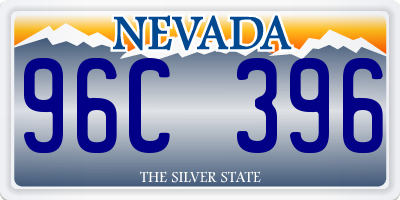 NV license plate 96C396