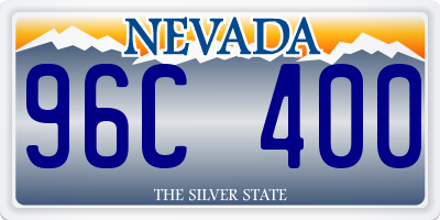 NV license plate 96C400