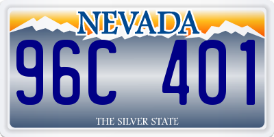 NV license plate 96C401