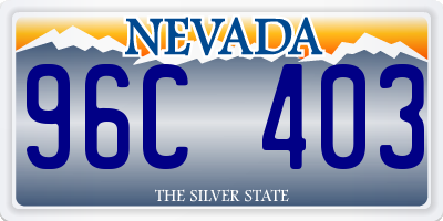 NV license plate 96C403