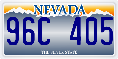 NV license plate 96C405