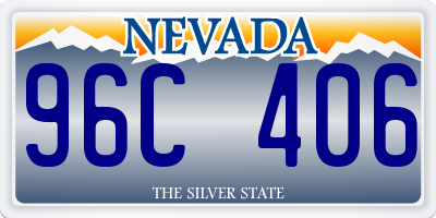 NV license plate 96C406