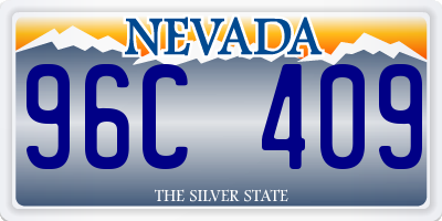 NV license plate 96C409