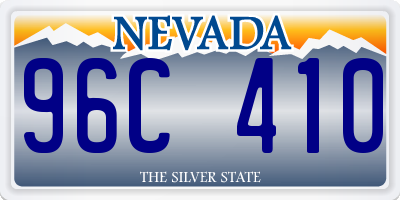 NV license plate 96C410