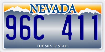 NV license plate 96C411