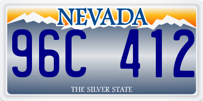 NV license plate 96C412