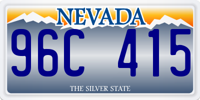 NV license plate 96C415