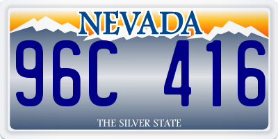 NV license plate 96C416