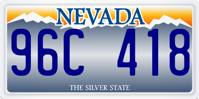 NV license plate 96C418