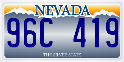 NV license plate 96C419