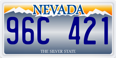 NV license plate 96C421